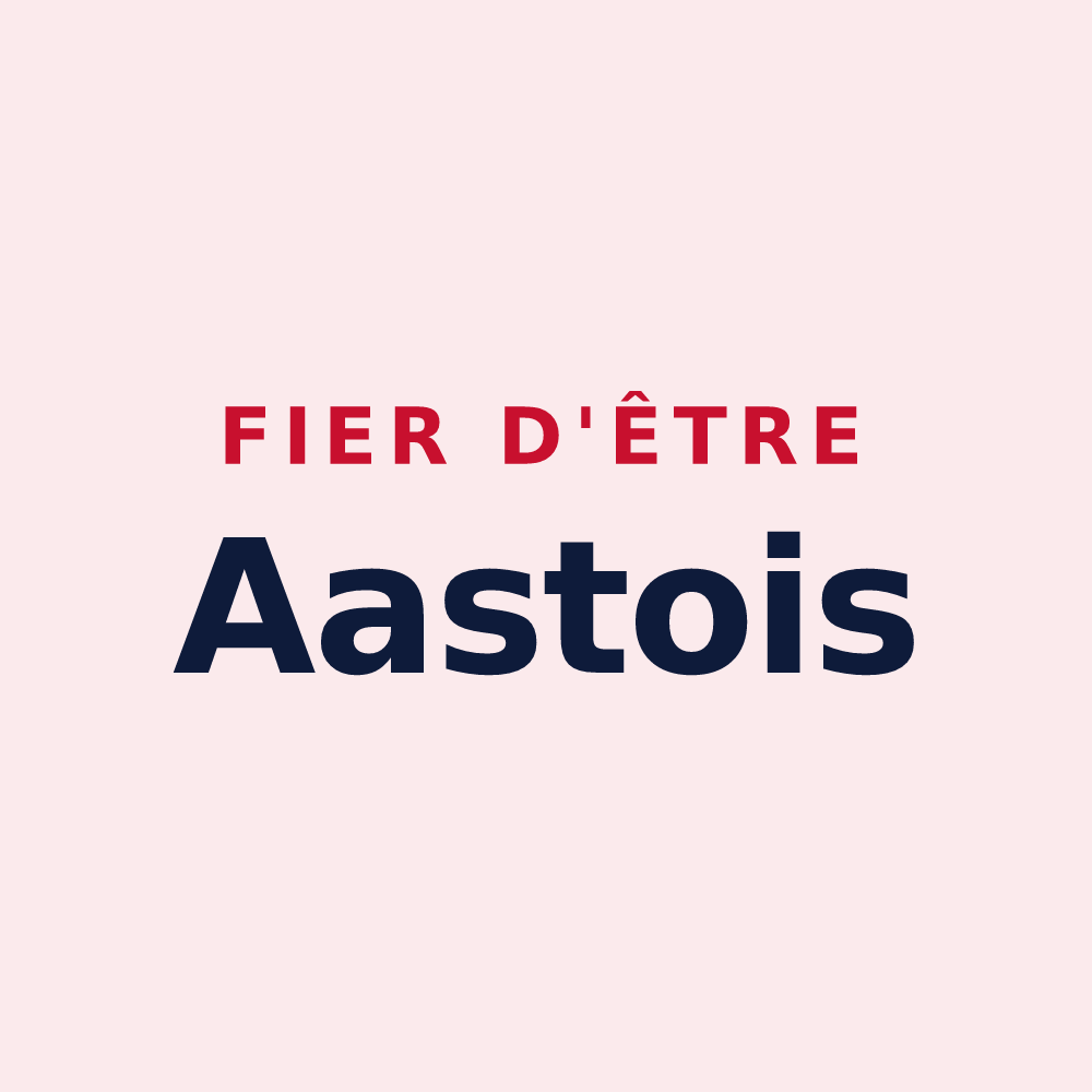 Magnet « Fier d'être Aastois » — design pour Aast