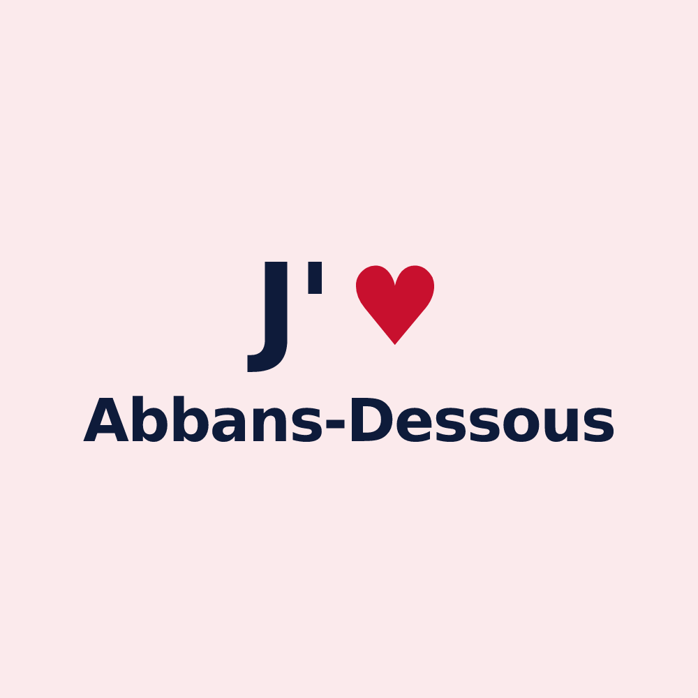 Magnet personnalisé Abbans-Dessous — design J'aime Abbans-Dessous