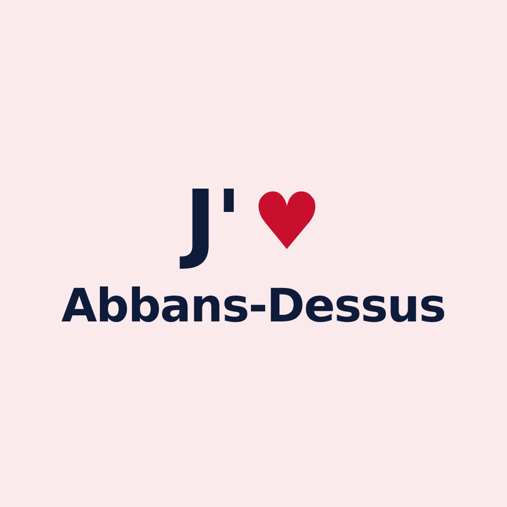 Magnet personnalisé Abbans-Dessus — design J'aime Abbans-Dessus