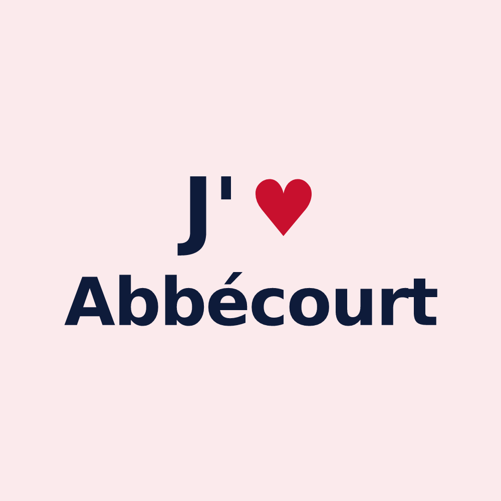 Magnet personnalisé Abbécourt — design J'aime Abbécourt