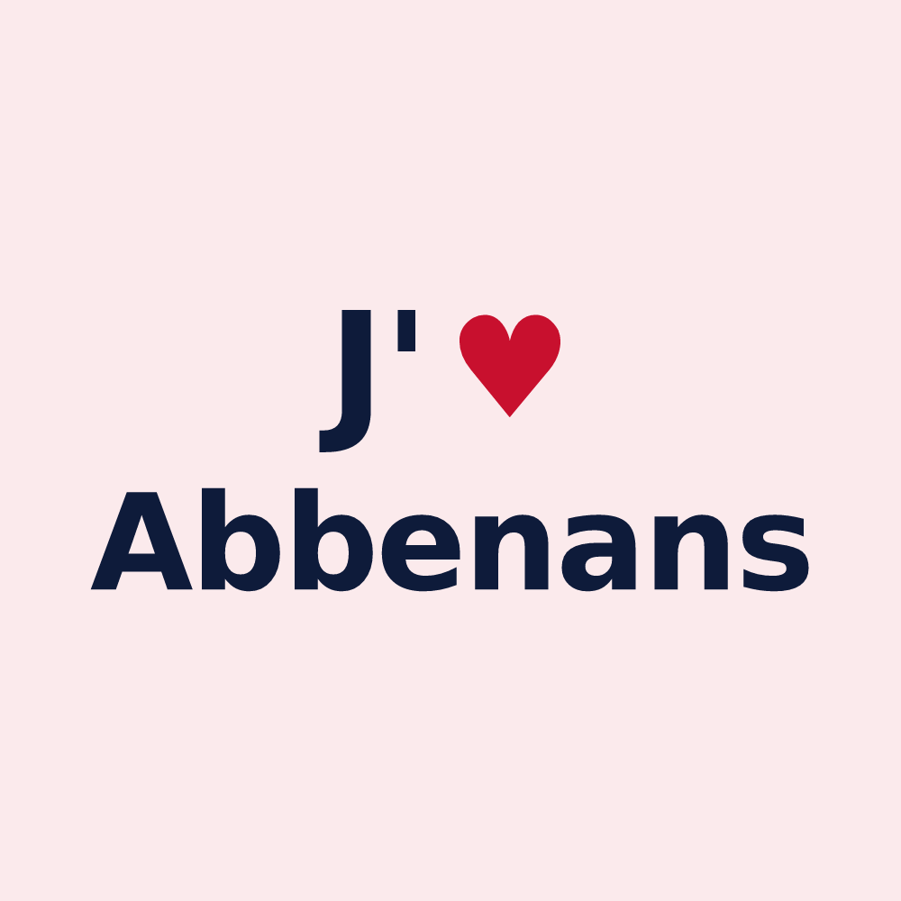 Magnet personnalisé Abbenans — design J'aime Abbenans