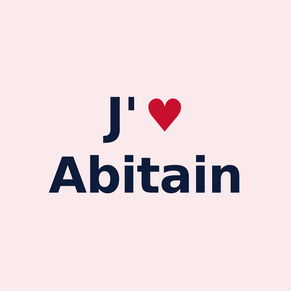 Magnet personnalisé Abitain — design J'aime Abitain