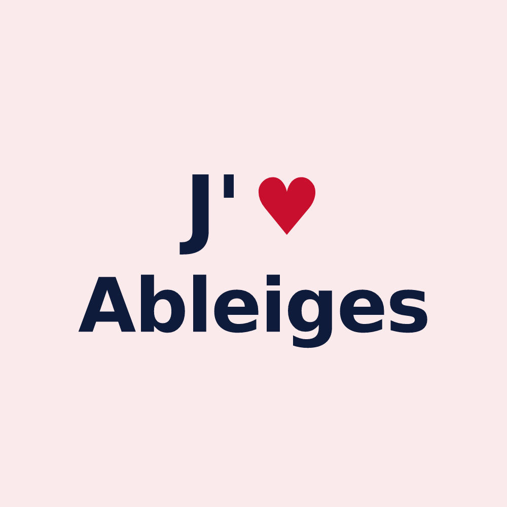 Magnet personnalisé Ableiges — design J'aime Ableiges