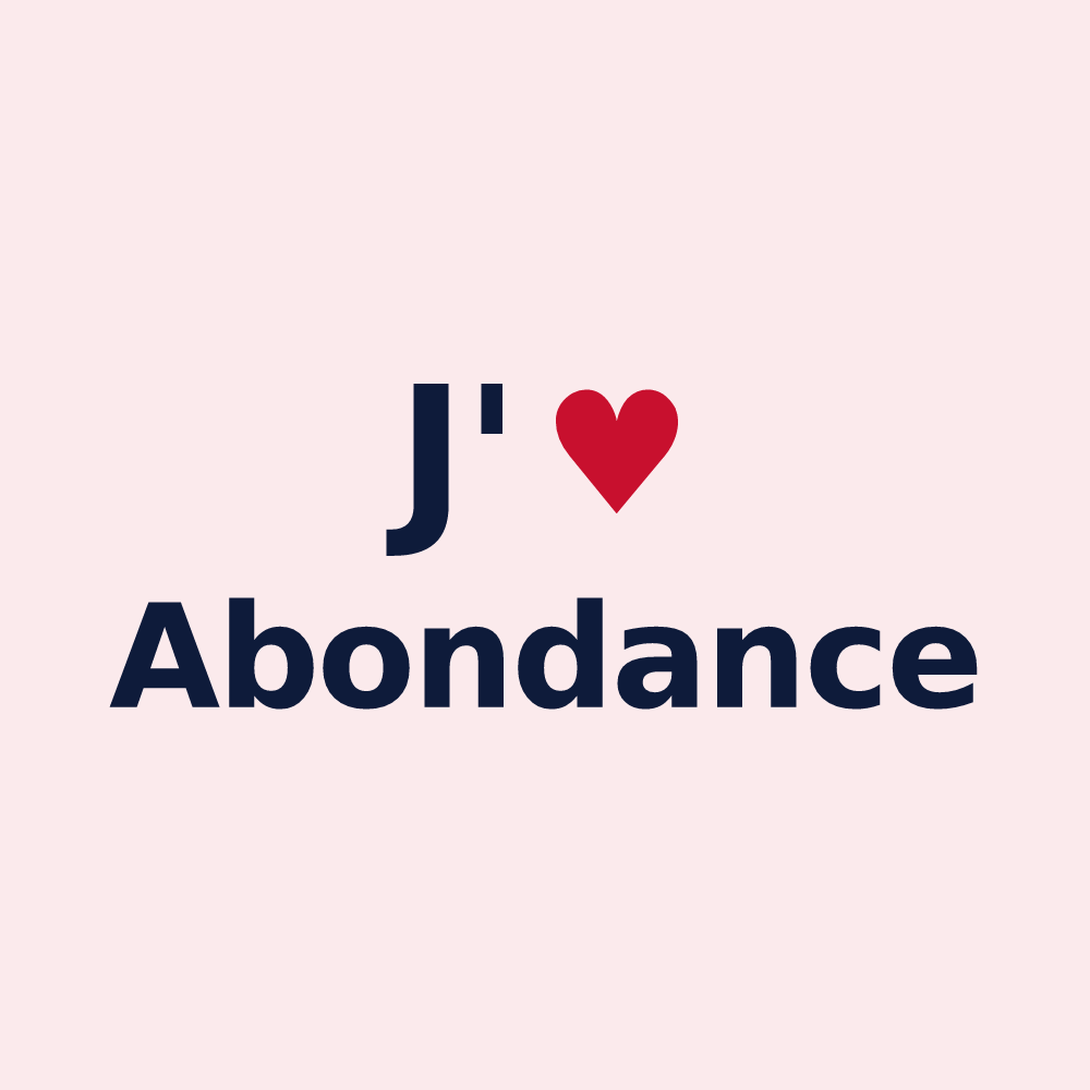Magnet personnalisé Abondance — design J'aime Abondance