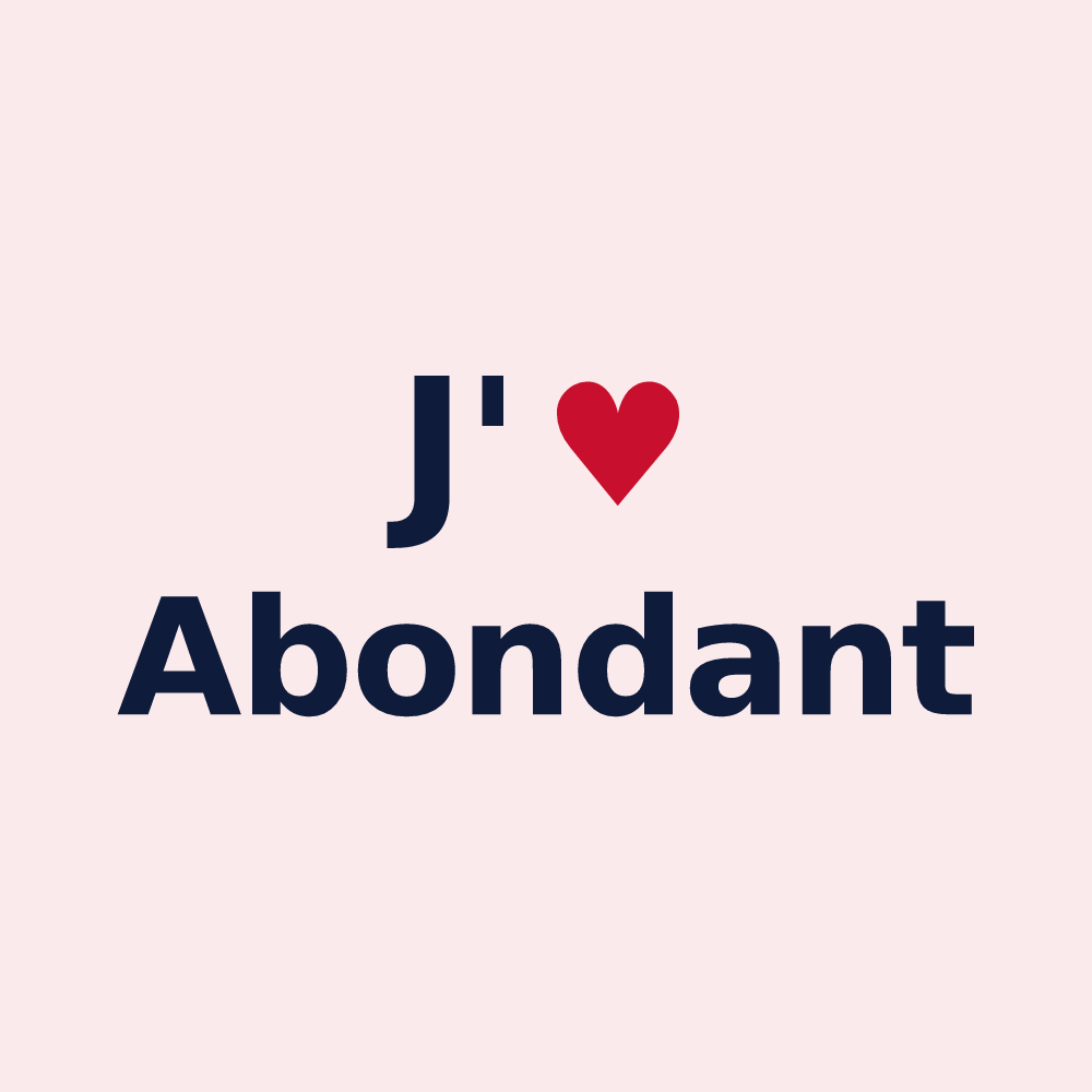 Magnet personnalisé Abondant — design J'aime Abondant