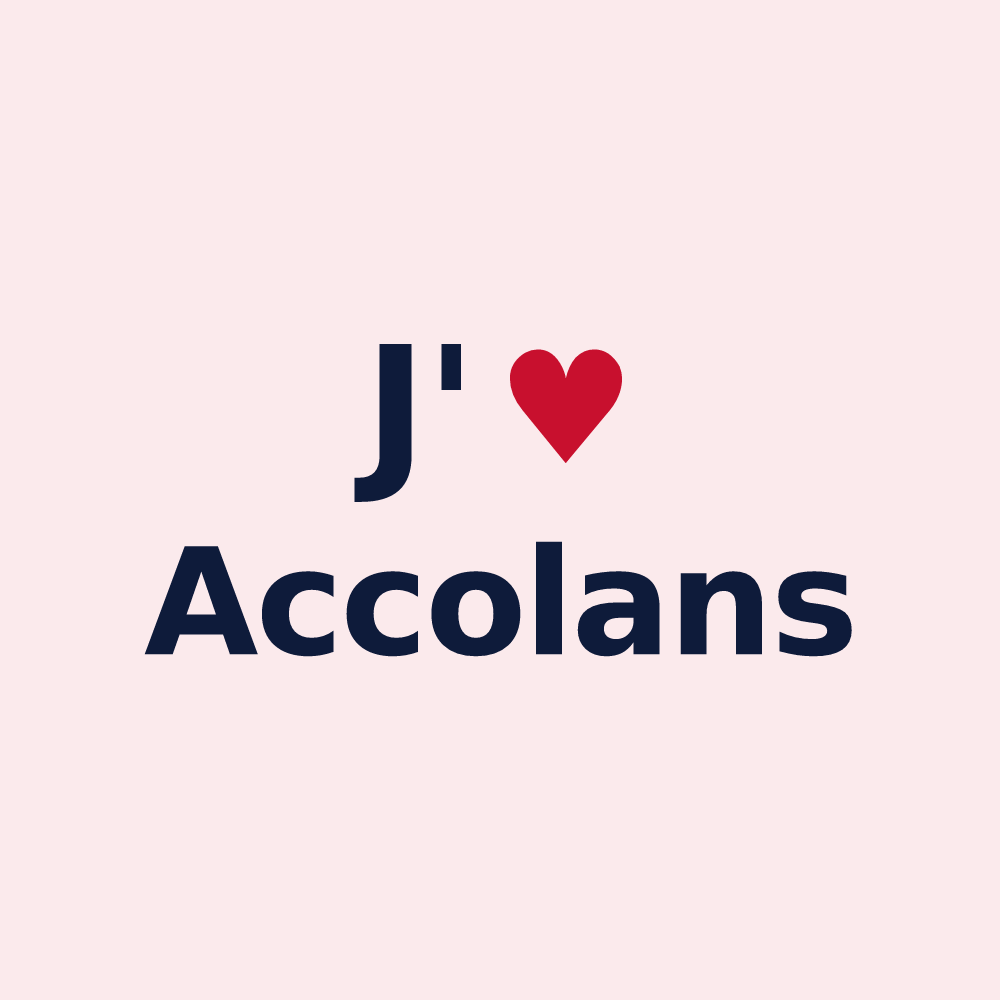Magnet personnalisé Accolans — design J'aime Accolans
