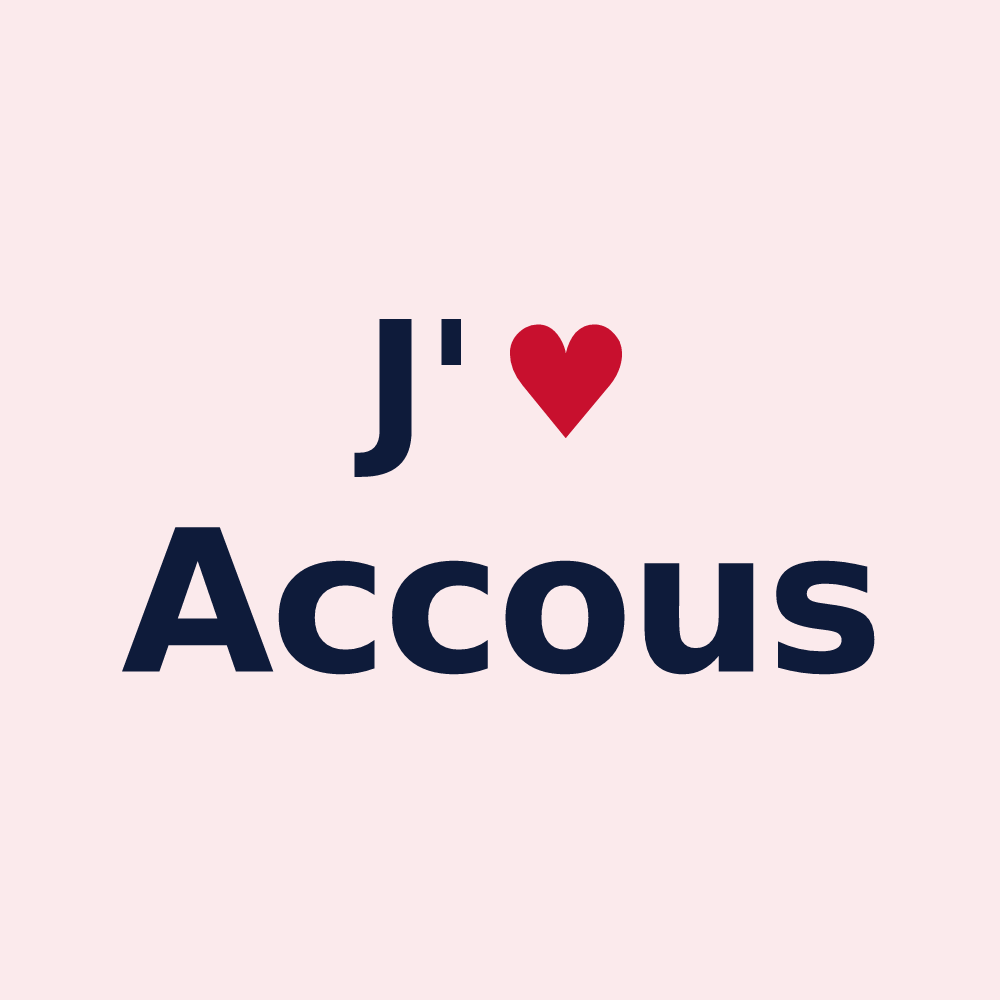 Magnet personnalisé Accous — design J'aime Accous