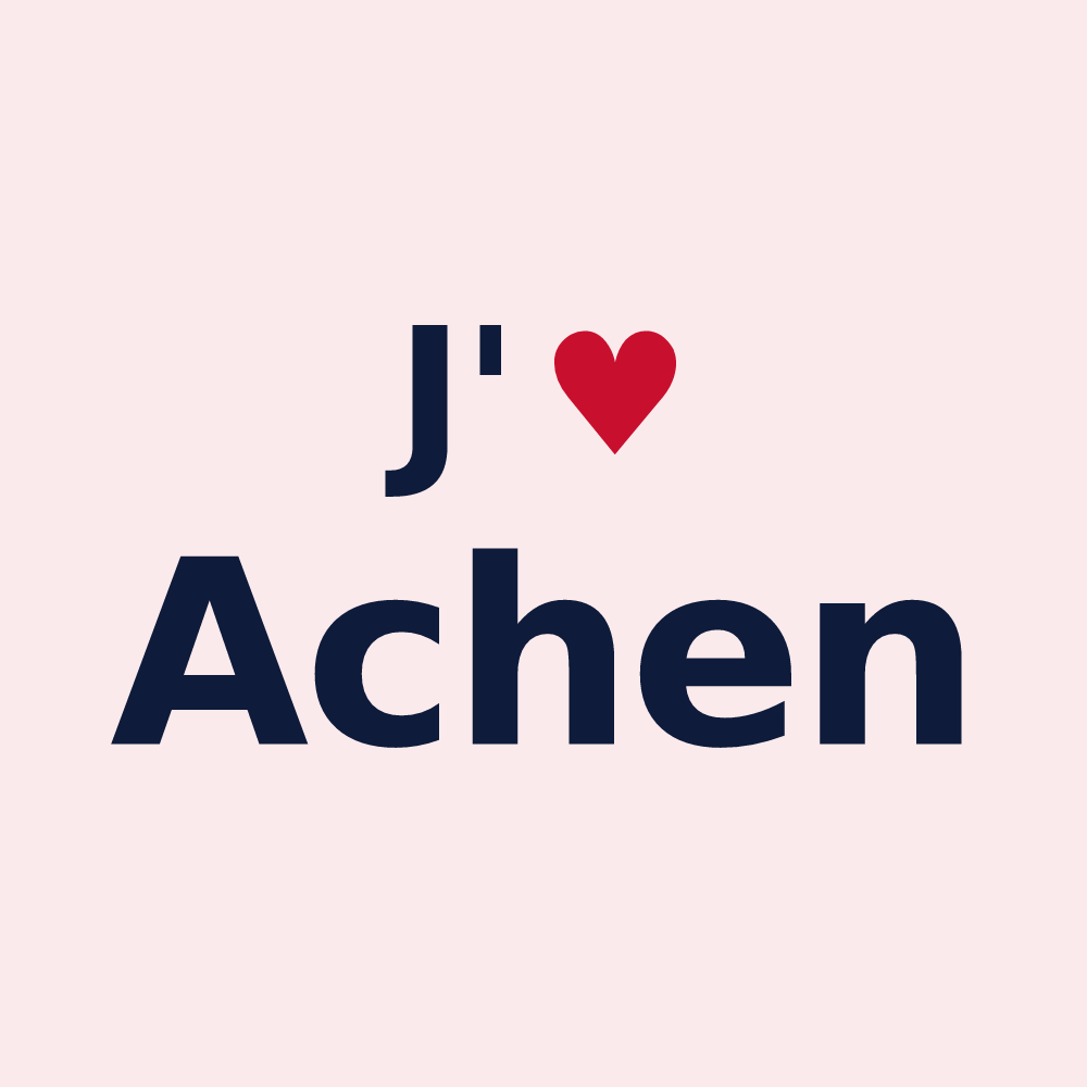 Magnet personnalisé Achen — design J'aime Achen