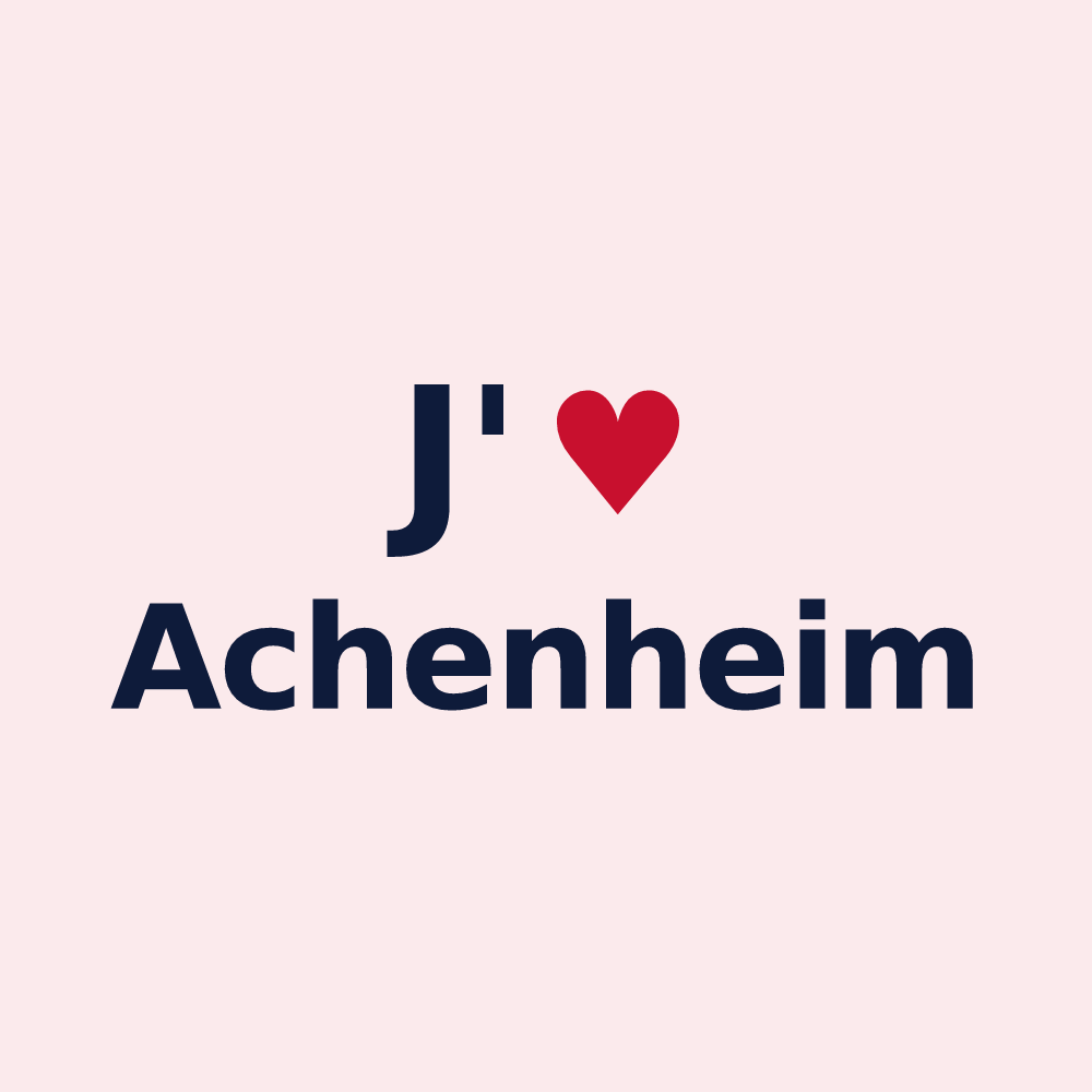 Magnet personnalisé Achenheim — design J'aime Achenheim