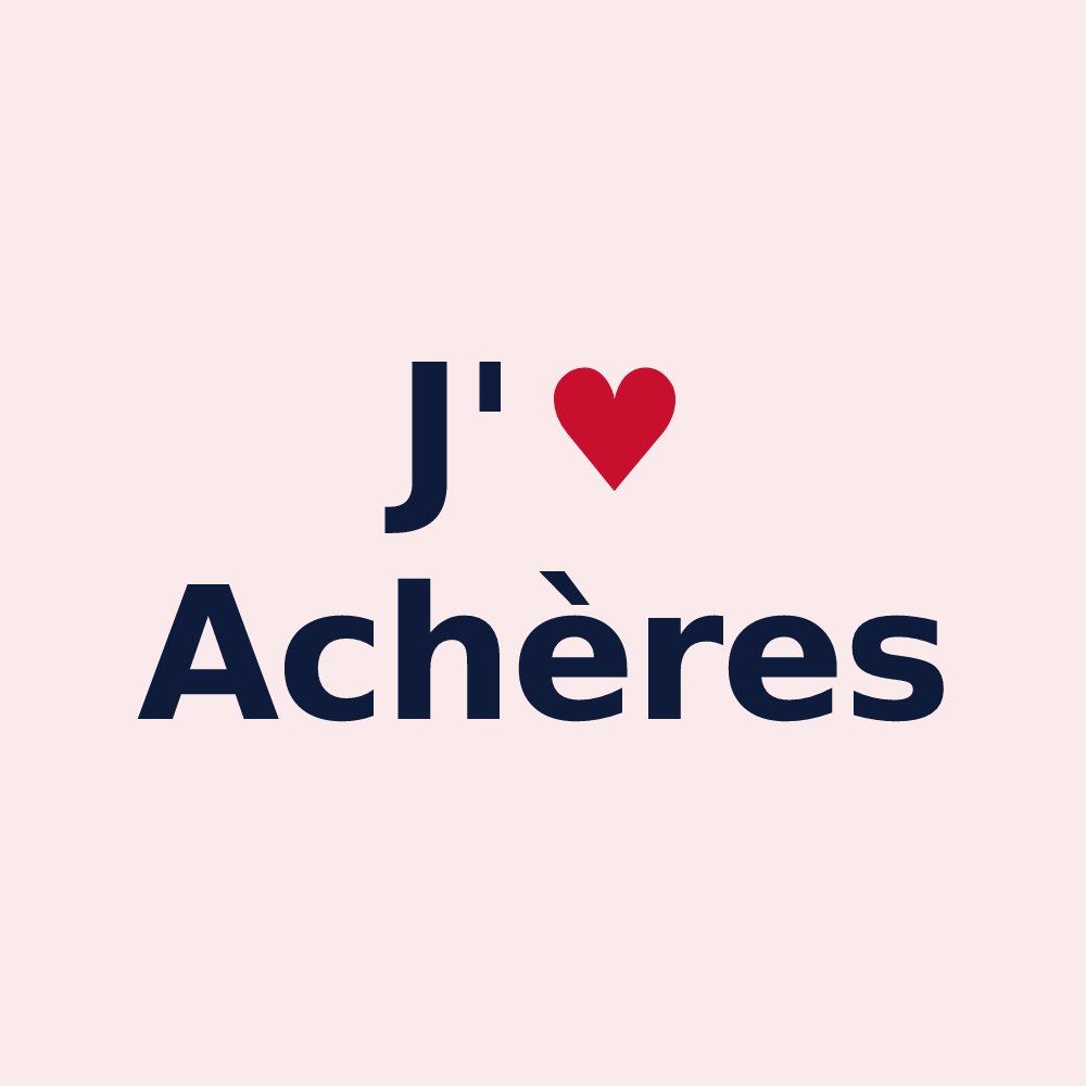 Magnet personnalisé Achères — design J'aime Achères