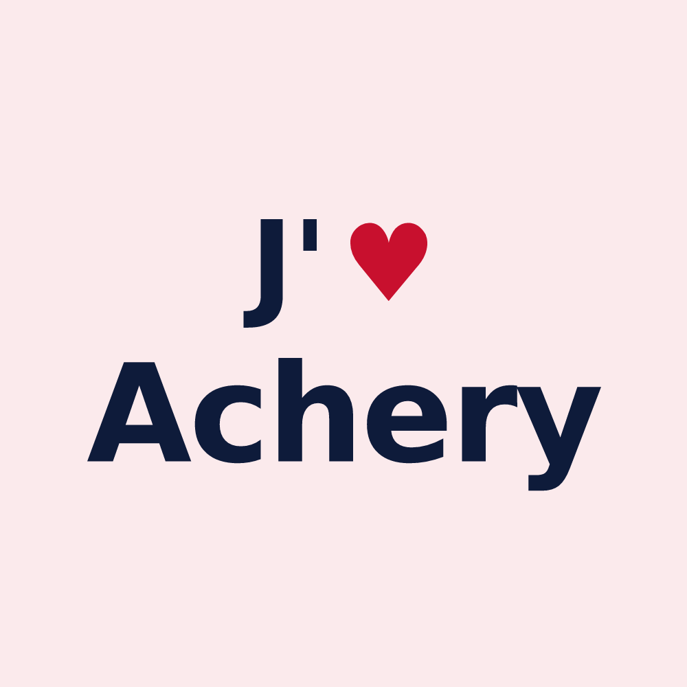 Magnet personnalisé Achery — design J'aime Achery