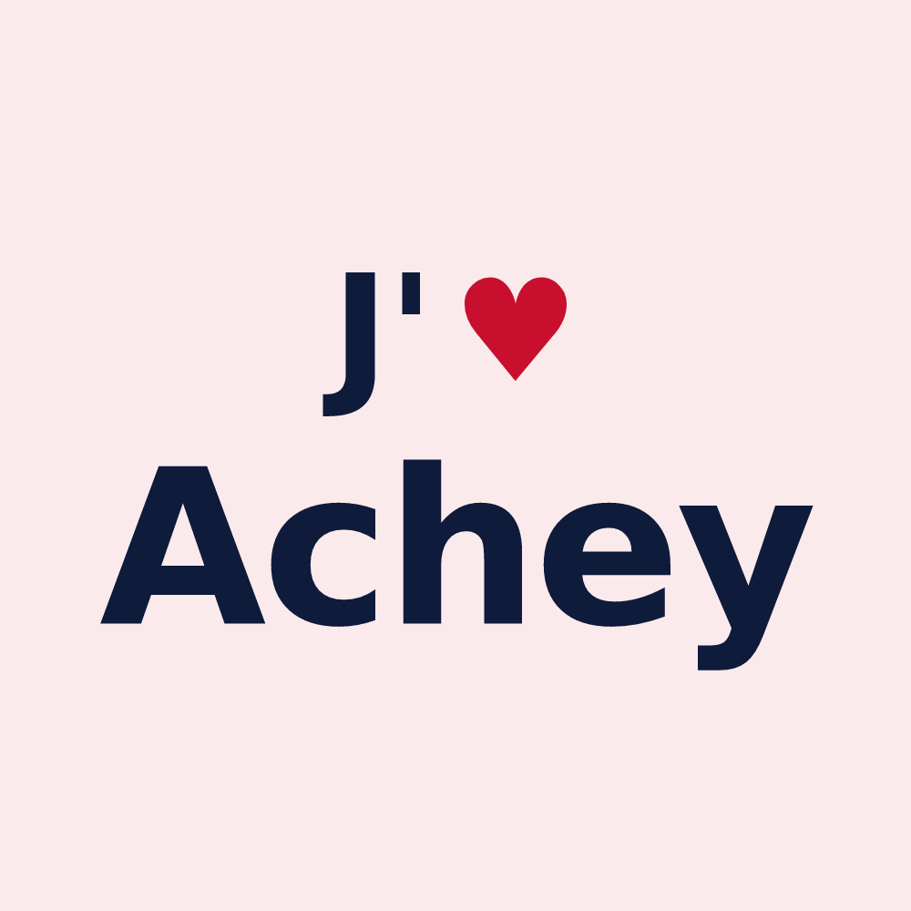 Magnet personnalisé Achey — design J'aime Achey