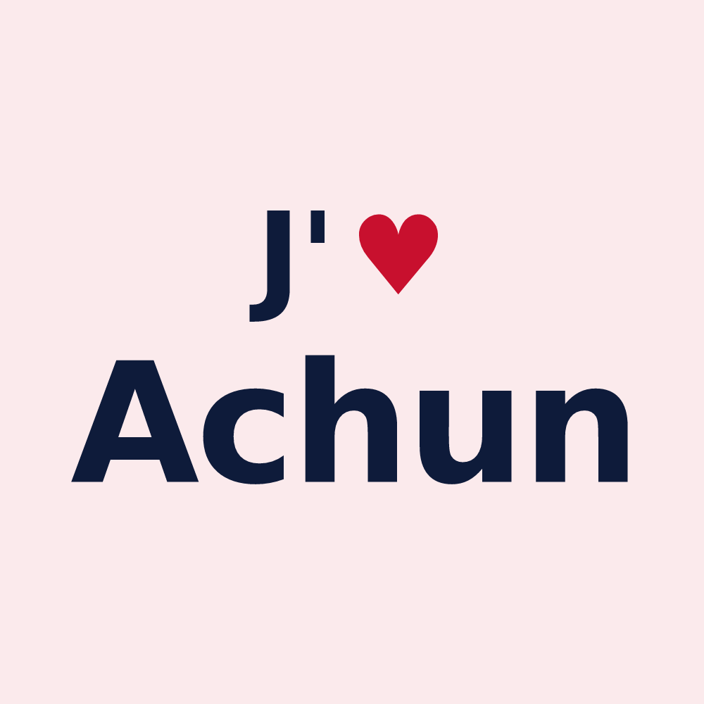 Magnet personnalisé Achun — design J'aime Achun