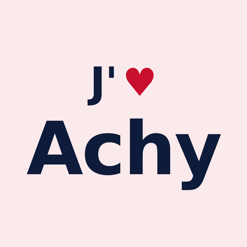 Magnet personnalisé Achy — design J'aime Achy
