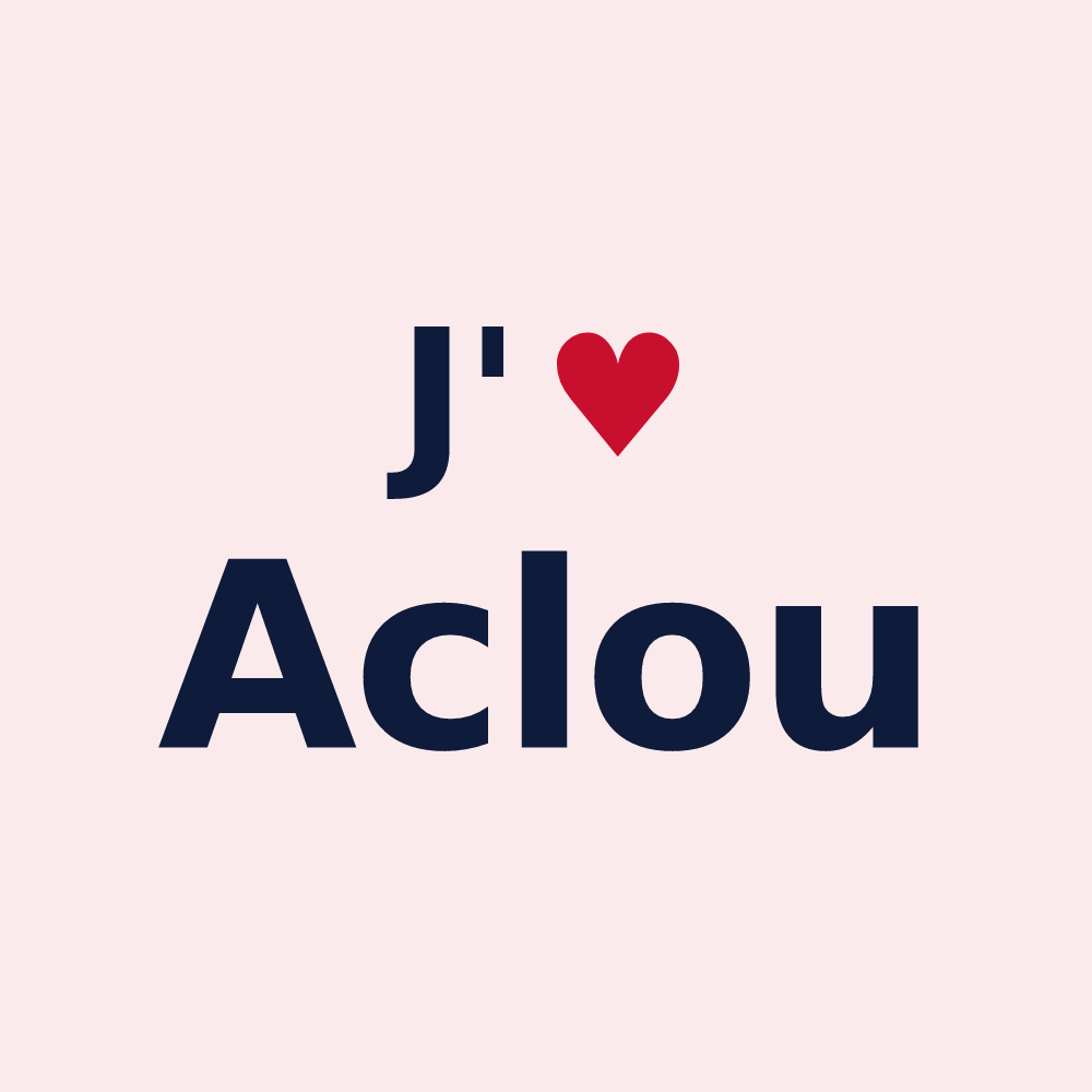 Magnet personnalisé Aclou — design J'aime Aclou