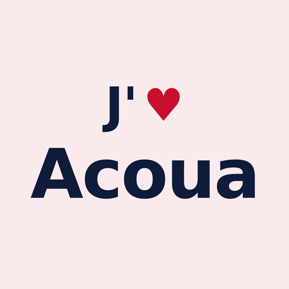 Magnet personnalisé Acoua — design J'aime Acoua