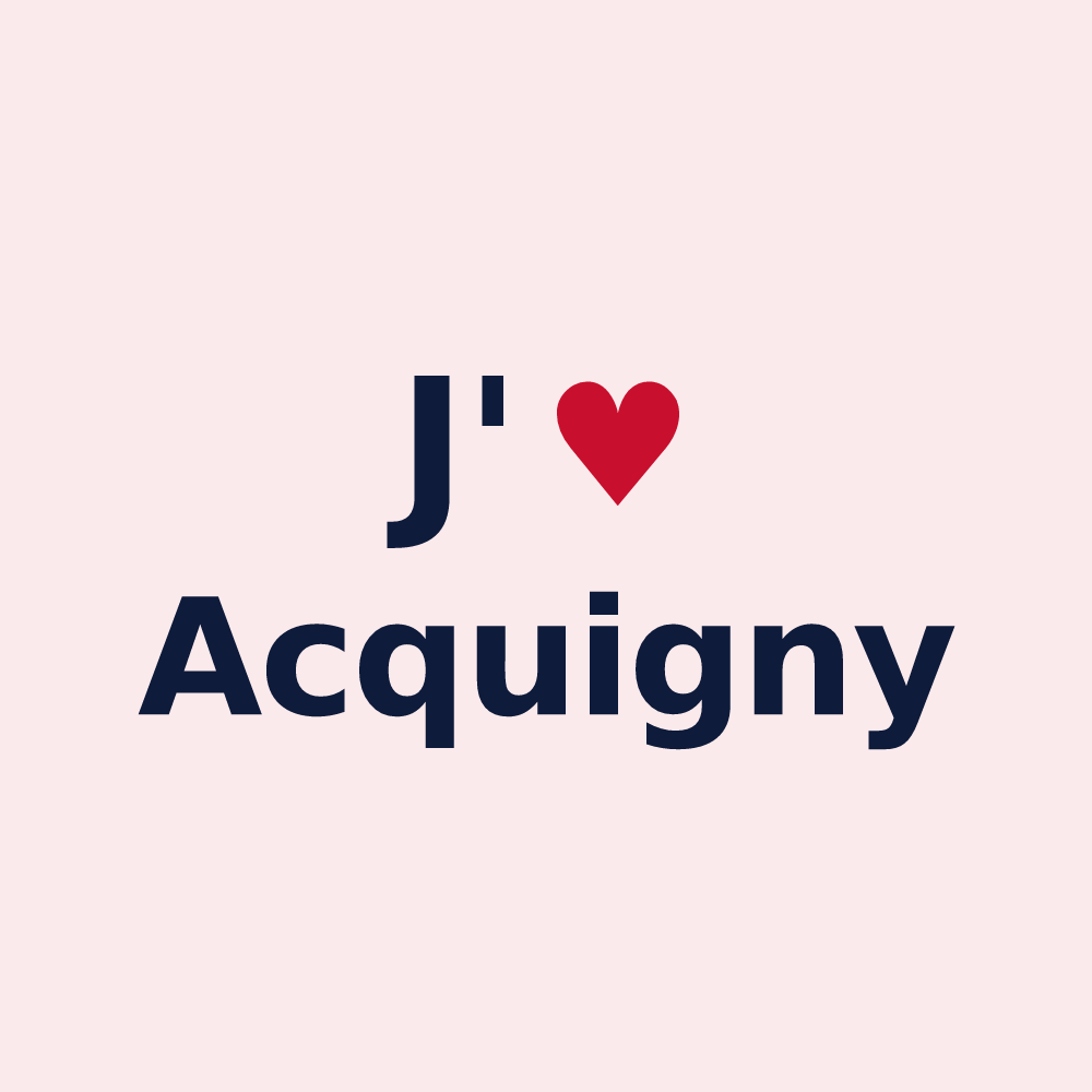 Magnet personnalisé Acquigny — design J'aime Acquigny