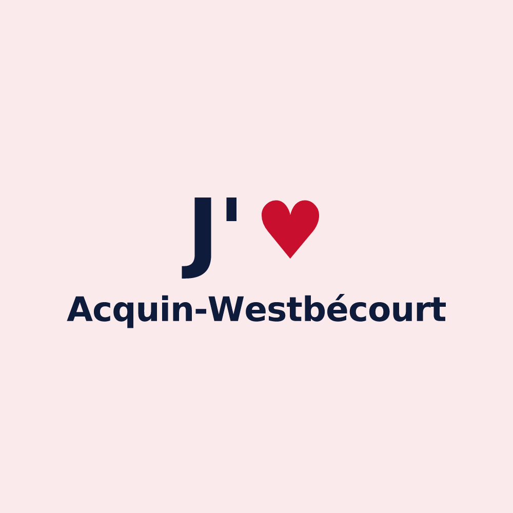 Magnet personnalisé Acquin-Westbécourt — design J'aime Acquin-Westbécourt