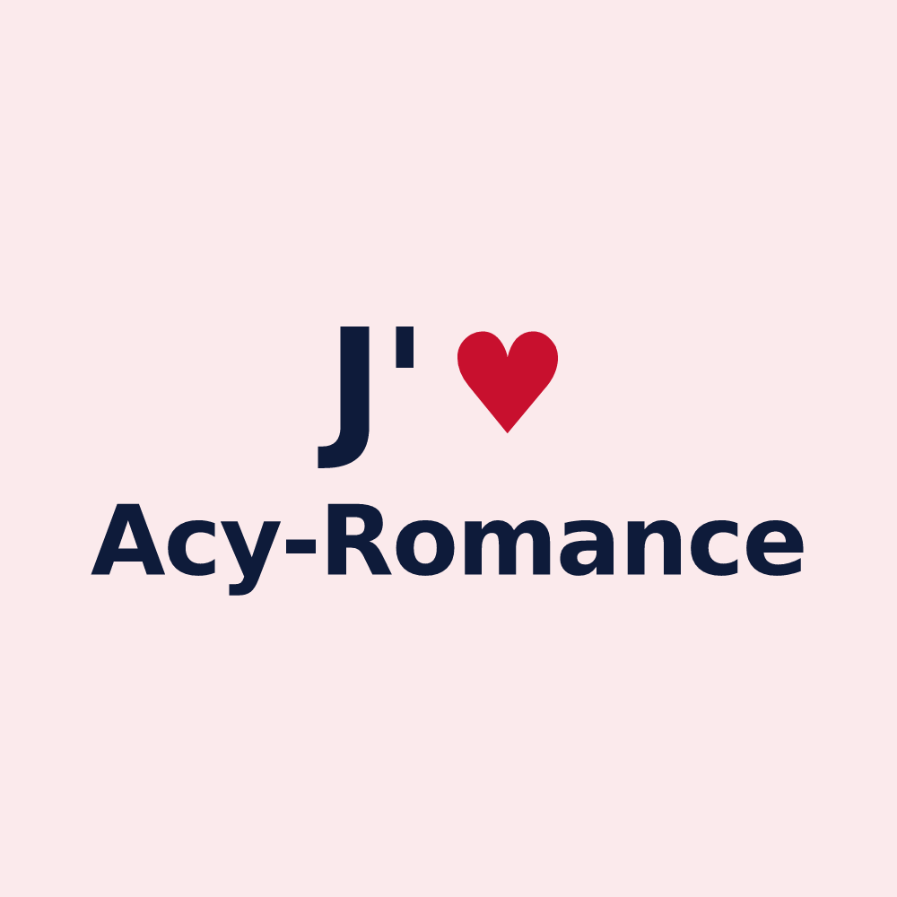 Magnet personnalisé Acy-Romance — design J'aime Acy-Romance
