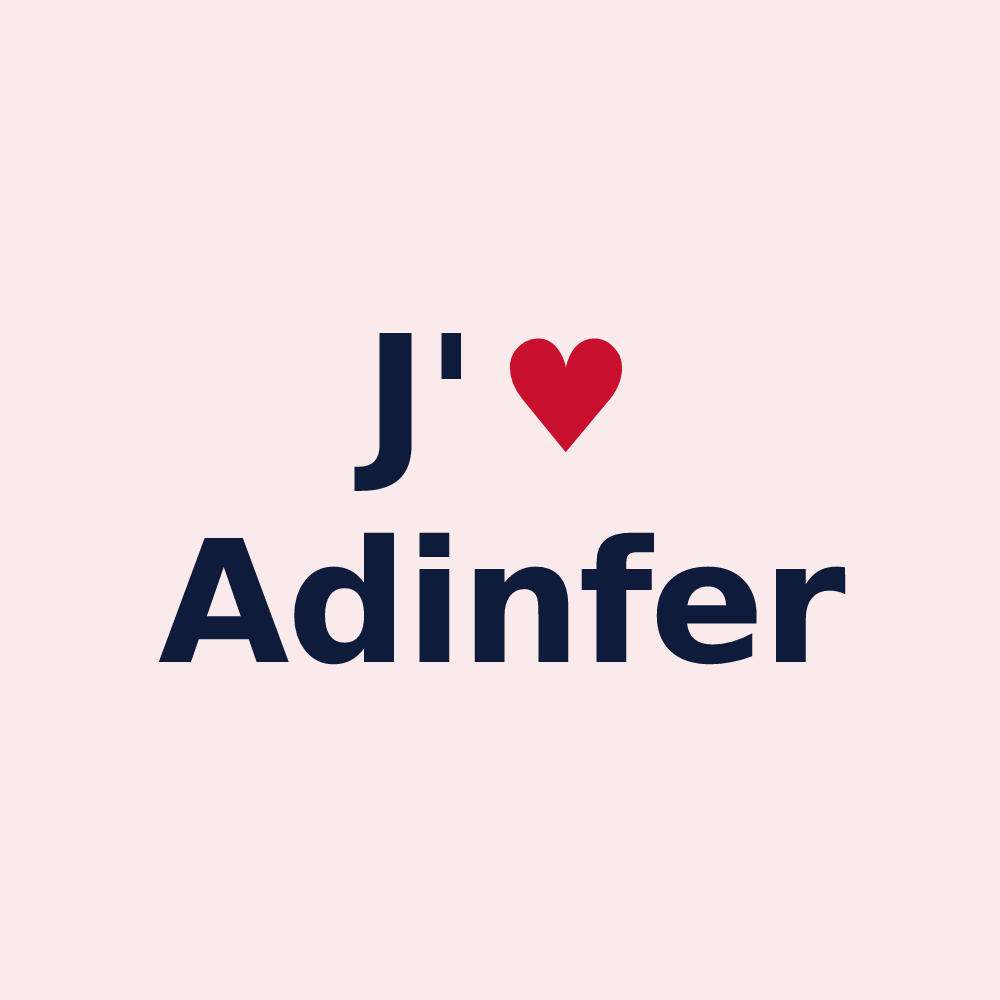 Magnet personnalisé Adinfer — design J'aime Adinfer