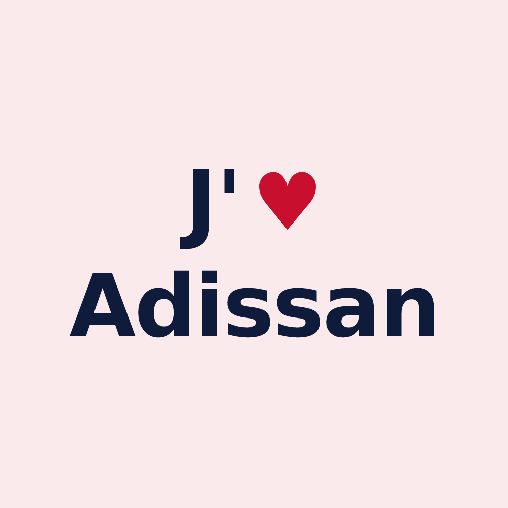 Magnet personnalisé Adissan — design J'aime Adissan