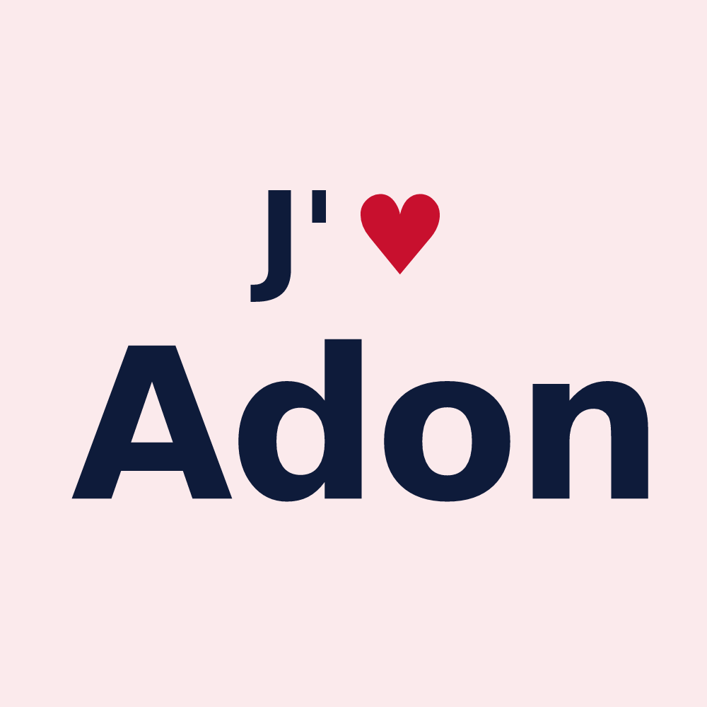 Magnet personnalisé Adon — design J'aime Adon