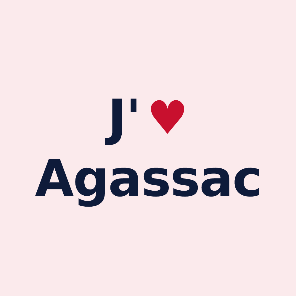 Magnet personnalisé Agassac — design J'aime Agassac