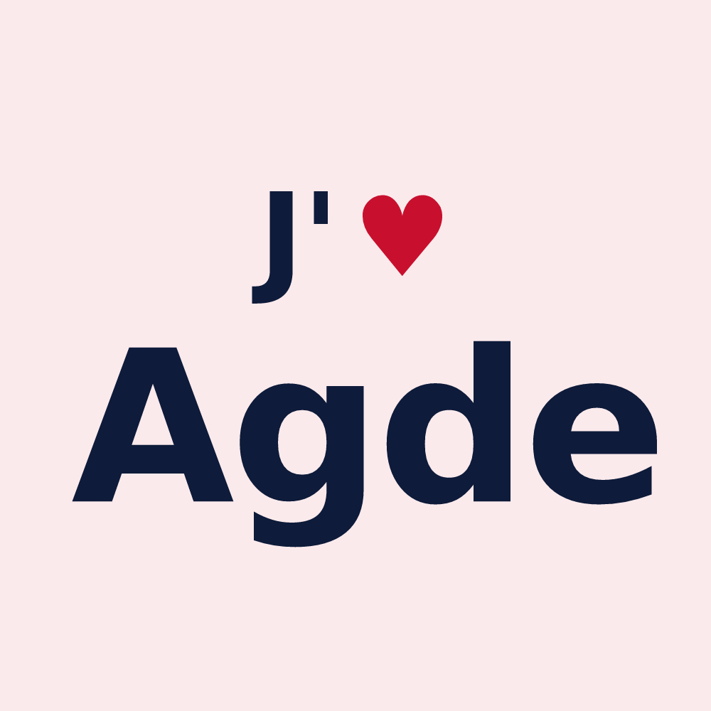 Magnet personnalisé Agde — design J'aime Agde