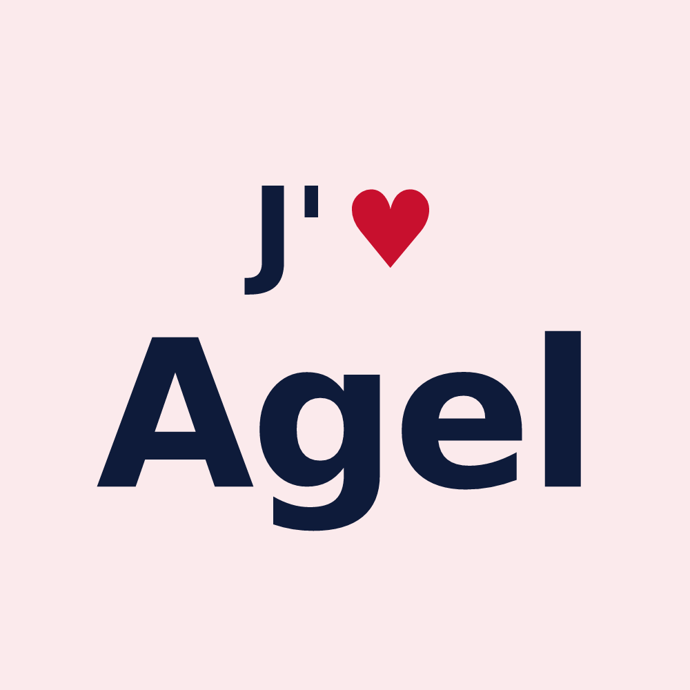 Magnet personnalisé Agel — design J'aime Agel