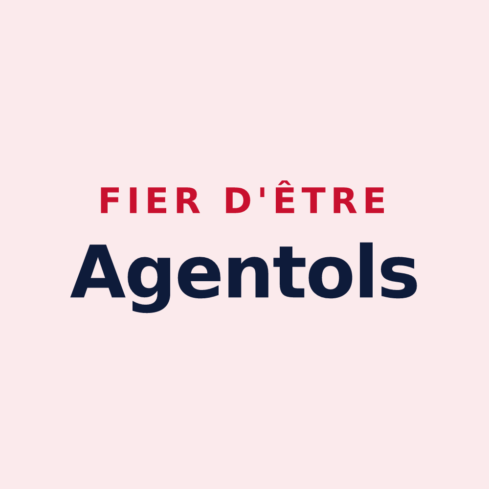 Magnet « Fier d'être Agentols » — design pour Agen-d'Aveyron