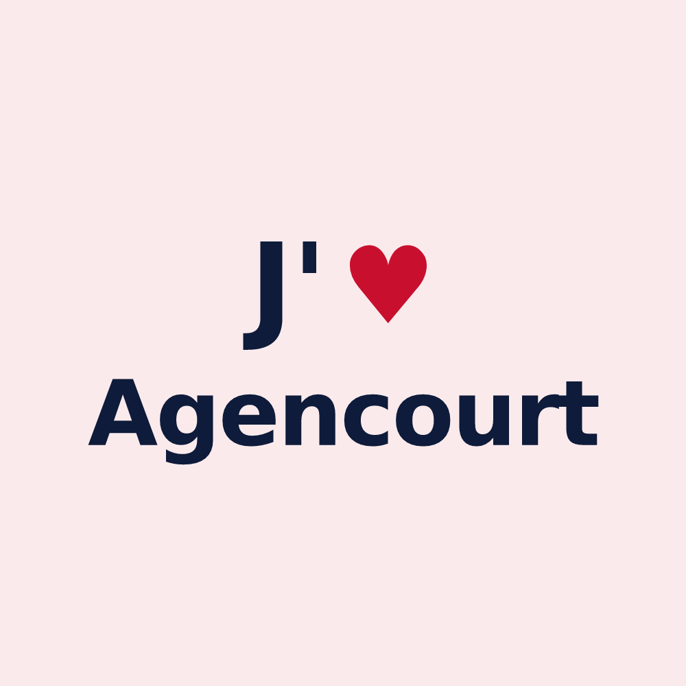 Magnet personnalisé Agencourt — design J'aime Agencourt