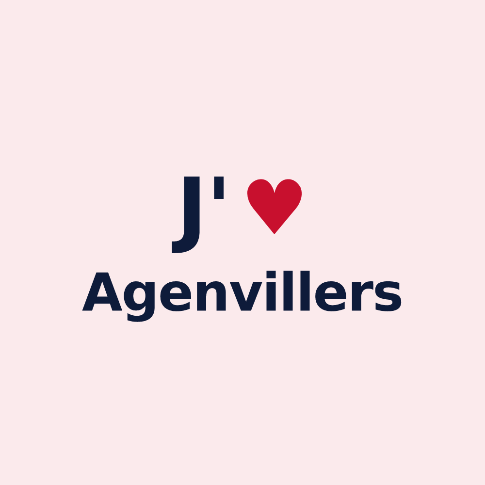 Magnet personnalisé Agenvillers — design J'aime Agenvillers