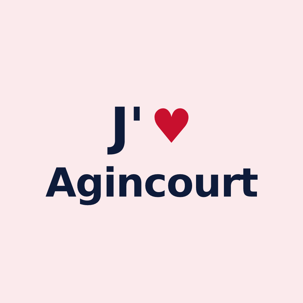 Magnet personnalisé Agincourt — design J'aime Agincourt