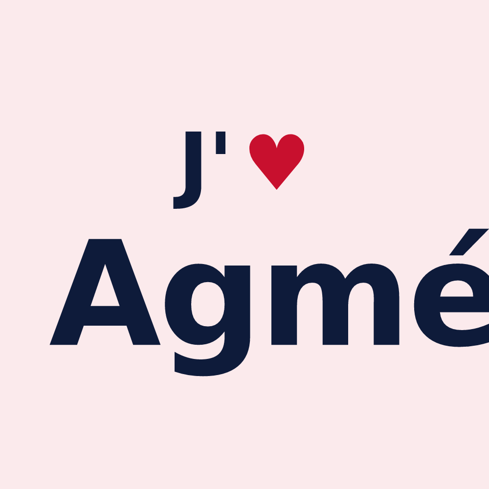 Magnet personnalisé Agmé — design J'aime Agmé