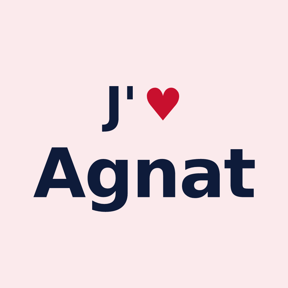 Magnet personnalisé Agnat — design J'aime Agnat