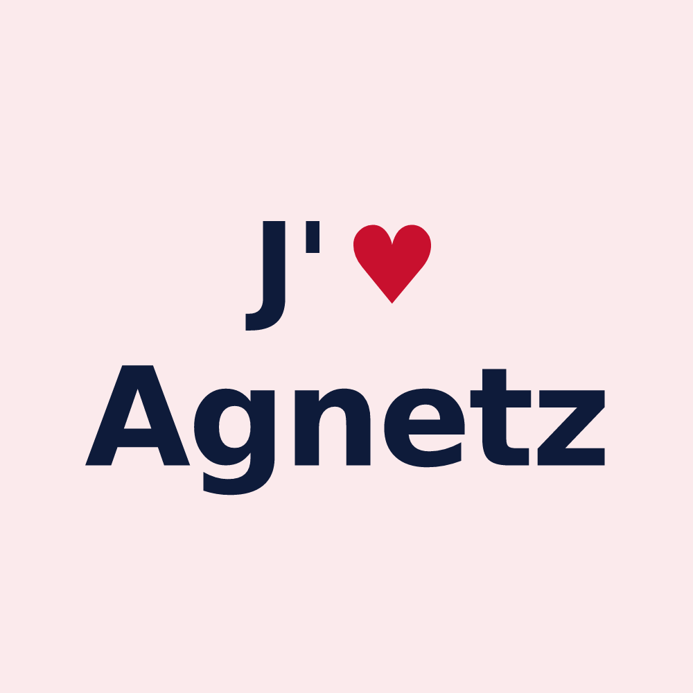 Magnet personnalisé Agnetz — design J'aime Agnetz