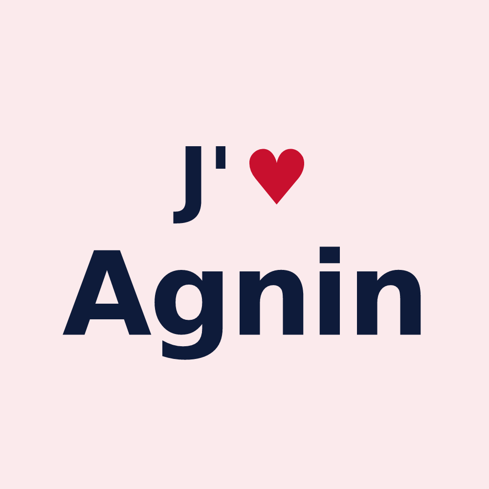 Magnet personnalisé Agnin — design J'aime Agnin
