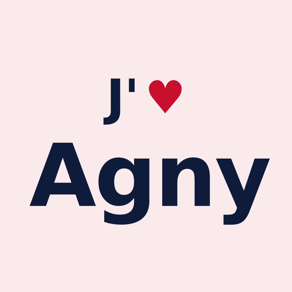 Magnet personnalisé Agny — design J'aime Agny