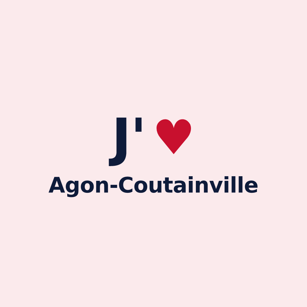 Magnet personnalisé Agon-Coutainville — design J'aime Agon-Coutainville