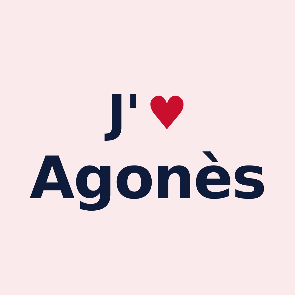 Magnet personnalisé Agonès — design J'aime Agonès