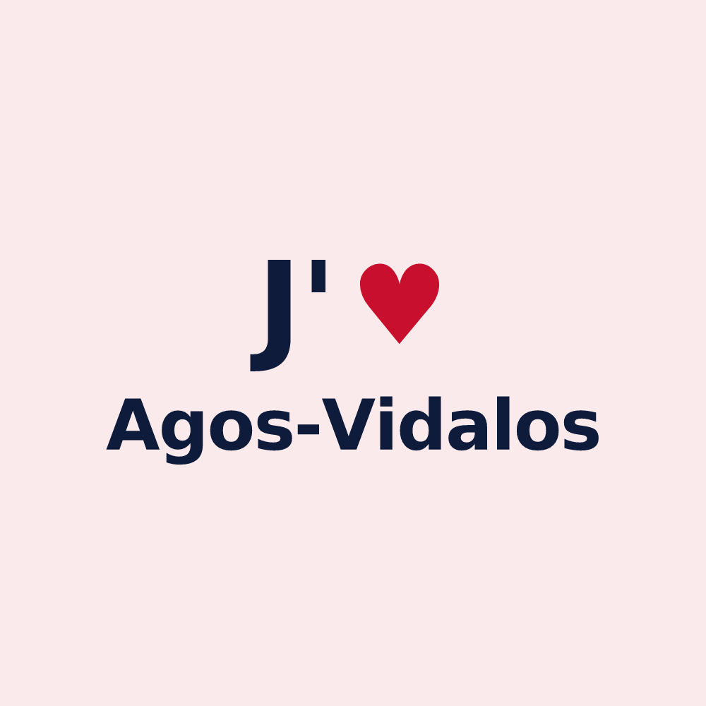 Magnet personnalisé Agos-Vidalos — design J'aime Agos-Vidalos
