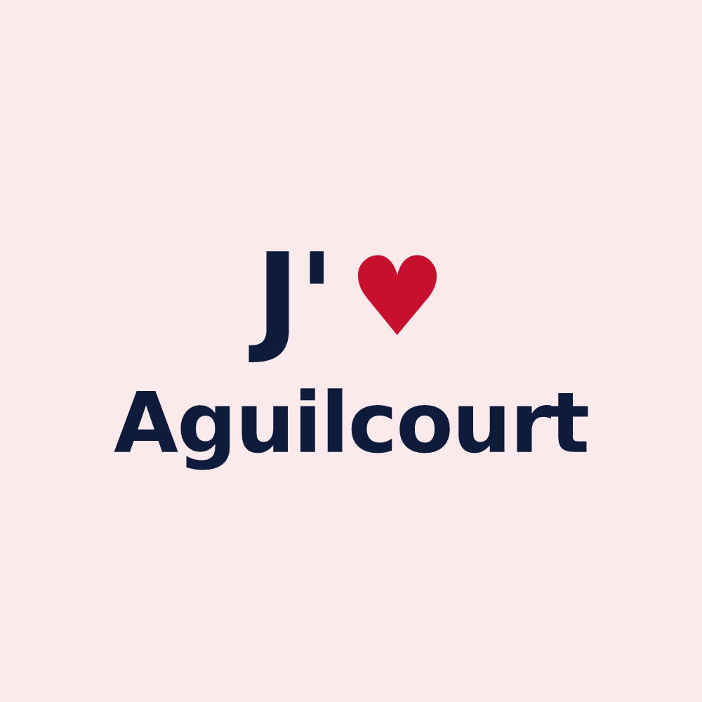 Magnet personnalisé Aguilcourt — design J'aime Aguilcourt