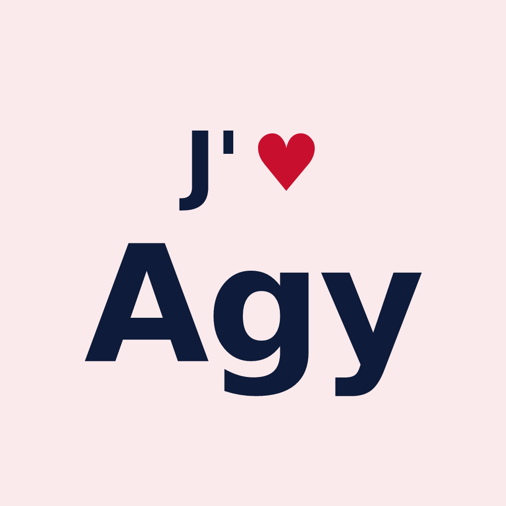 Magnet personnalisé Agy — design J'aime Agy