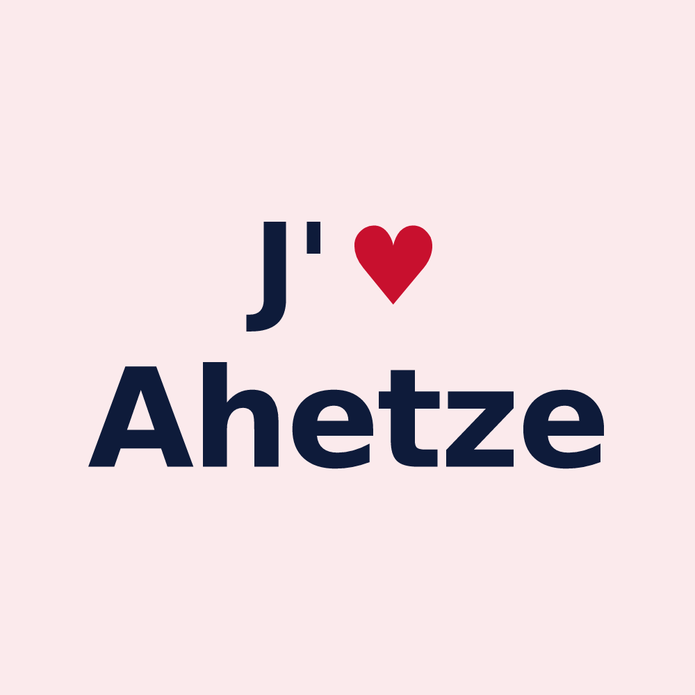 Magnet personnalisé Ahetze — design J'aime Ahetze