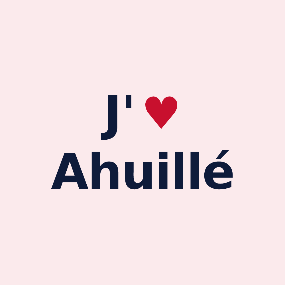Magnet personnalisé Ahuillé — design J'aime Ahuillé