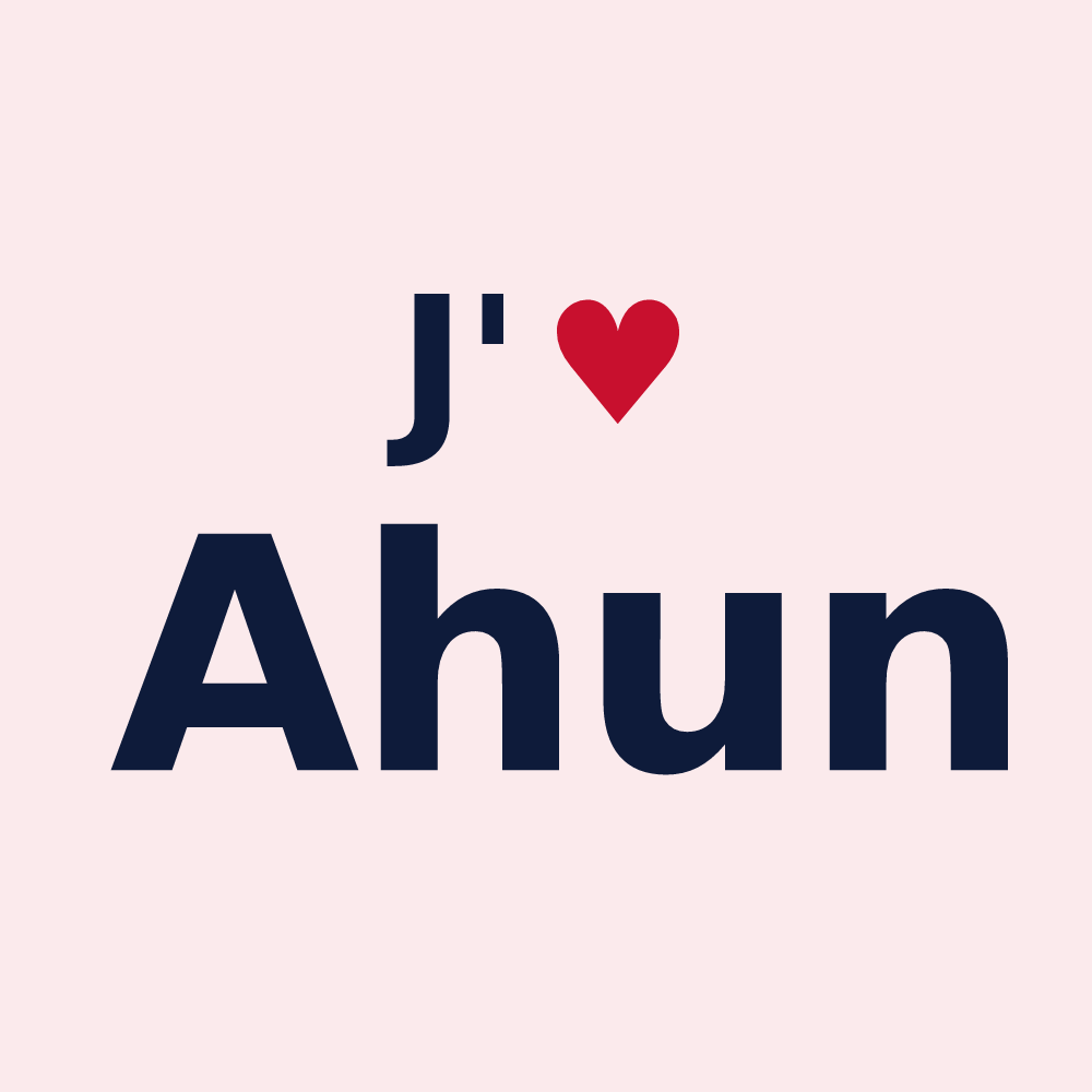 Magnet personnalisé Ahun — design J'aime Ahun
