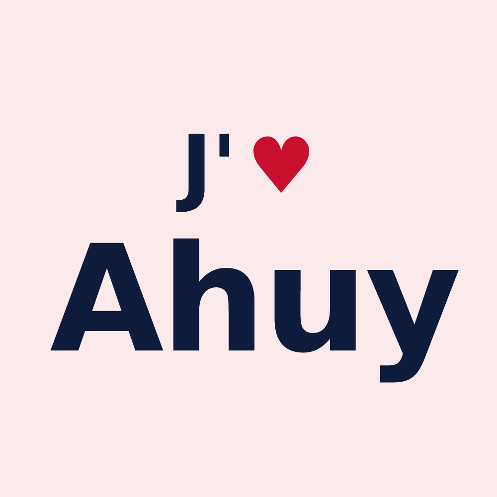 Magnet personnalisé Ahuy — design J'aime Ahuy