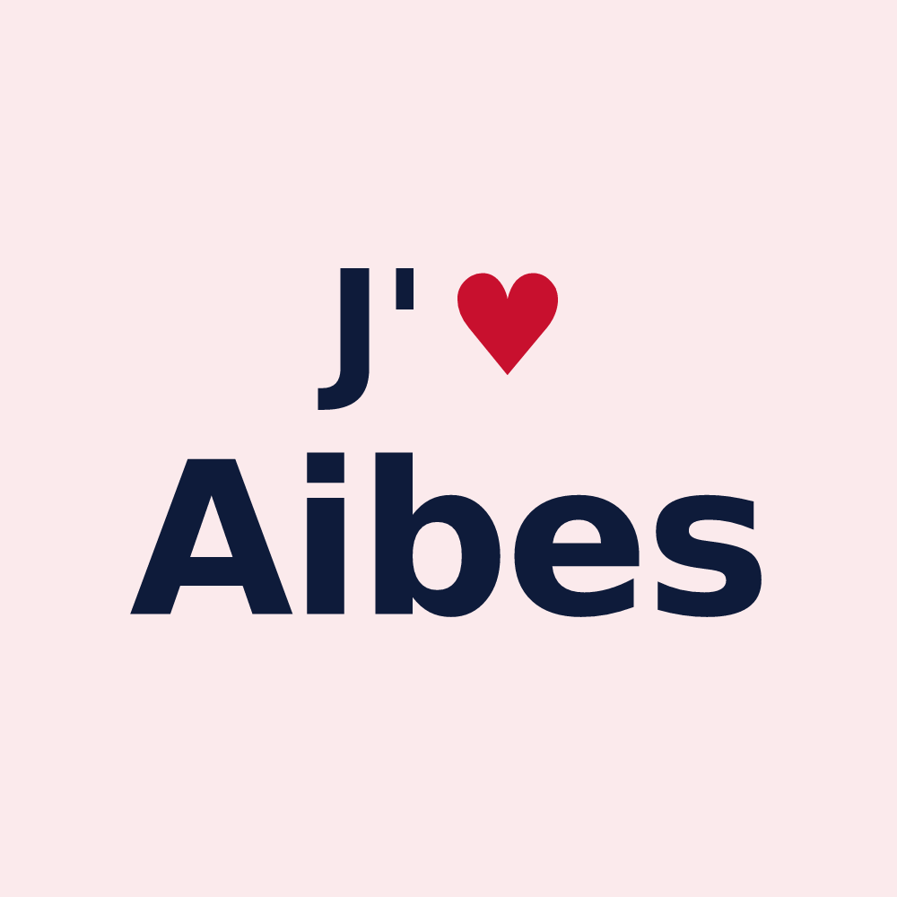 Magnet personnalisé Aibes — design J'aime Aibes