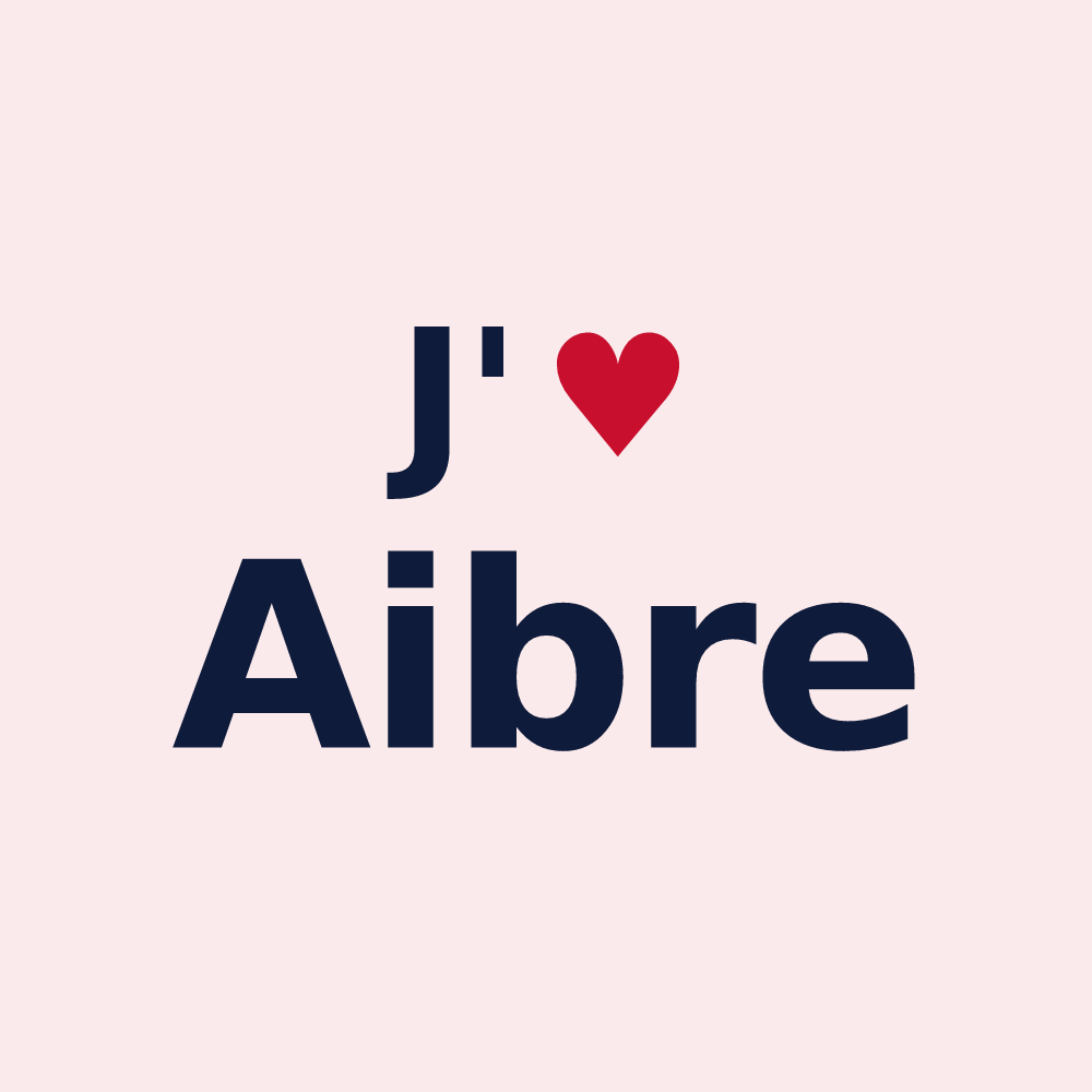 Magnet personnalisé Aibre — design J'aime Aibre