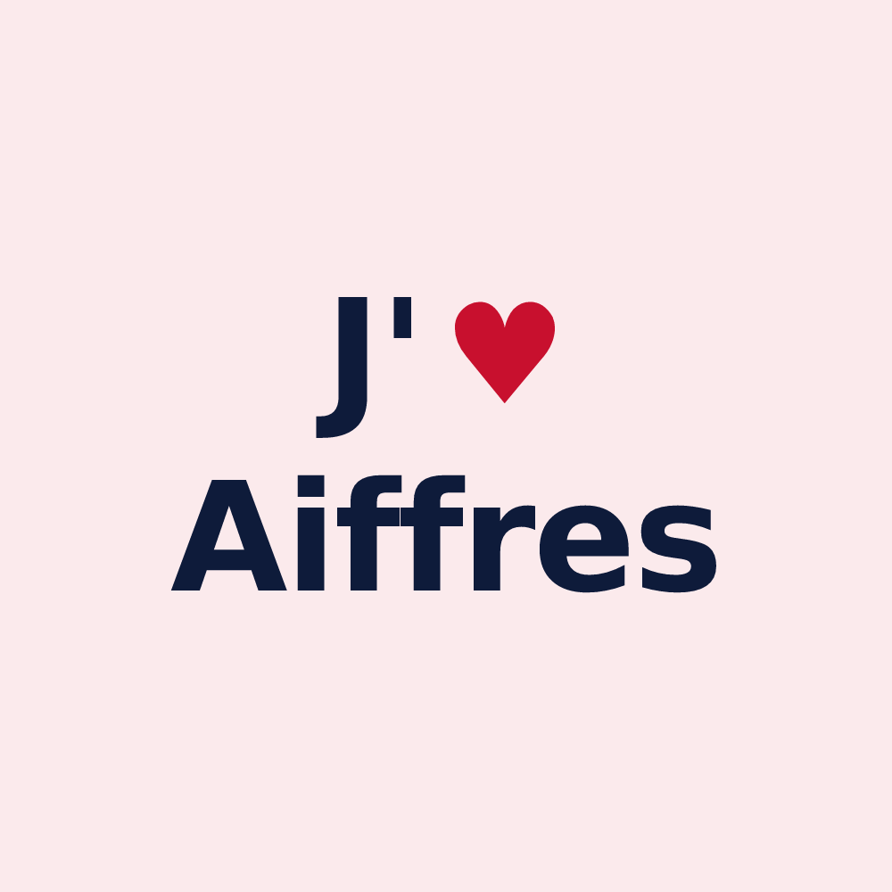 Magnet personnalisé Aiffres — design J'aime Aiffres